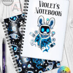 20668 robot bat gothic notebook 1
