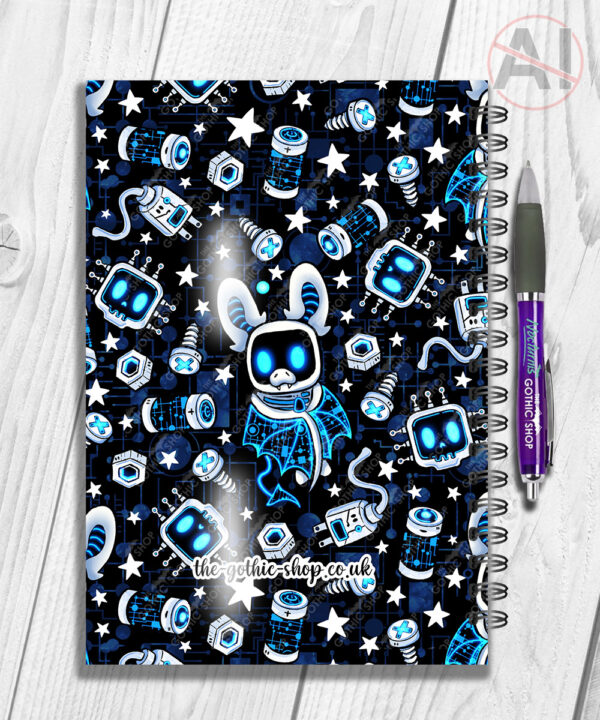 20668 robot bat gothic notebook 3