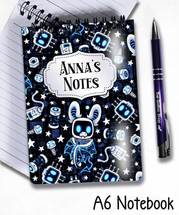 20668 robot bat gothic notebook 5