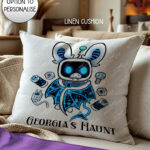 20669 robot bat gothic cushion 2