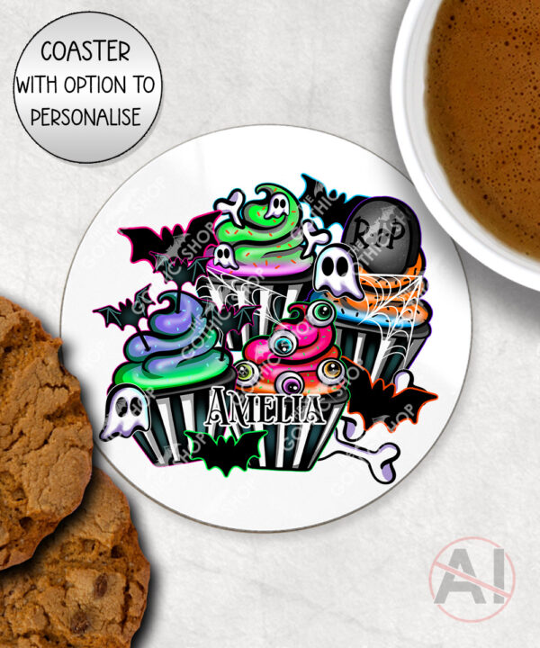 20678 spooky cupcakes gothic coaster 1