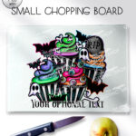 20682 spooky cupcakes gothic large chopping board 3