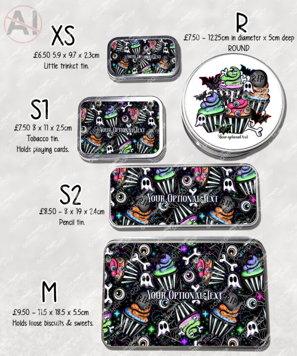20683 spooky cupcakes gothic tin 4