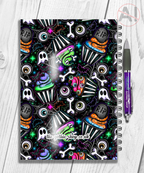 20684 spooky cupcakes gothic notebook 2