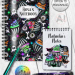20684 spooky cupcakes gothic notebook 3