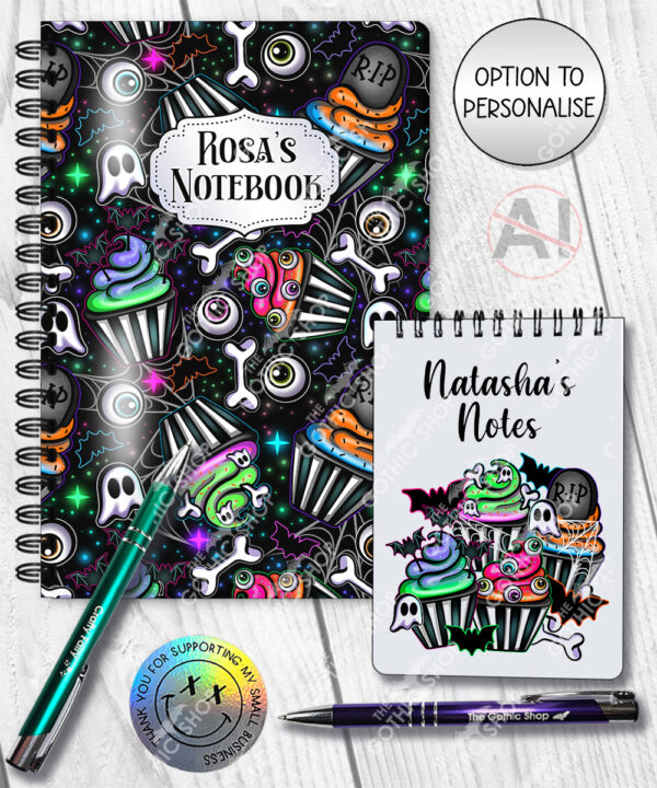 20684 spooky cupcakes gothic notebook 3