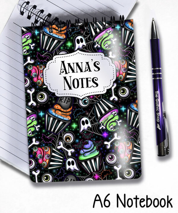 20684 spooky cupcakes gothic notebook 4