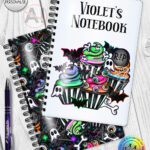 20684 spooky cupcakes gothic notebook 5