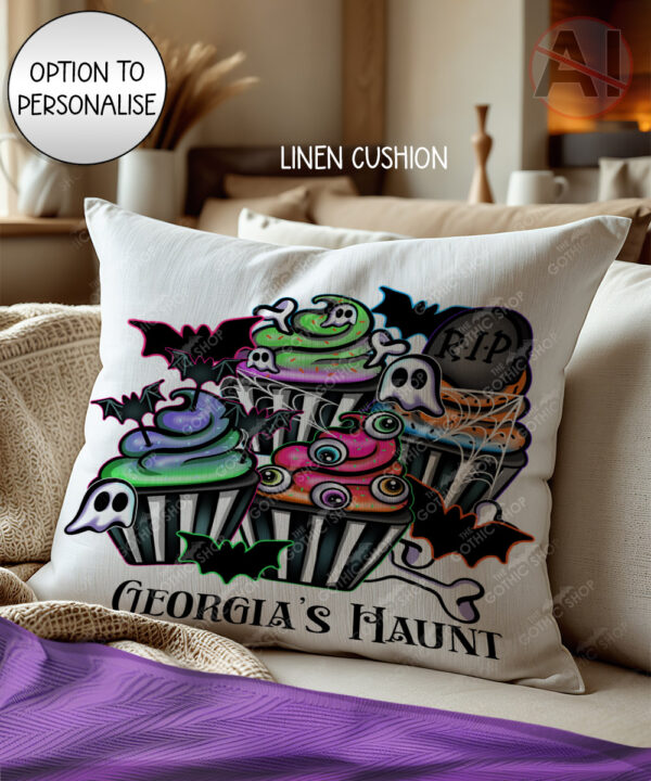 20686 spooky cupcakes gothic cushion 2