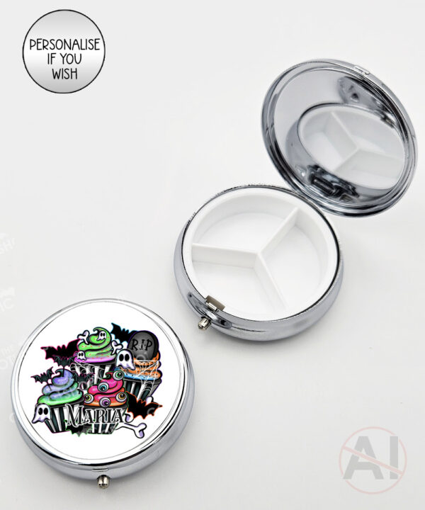 20688 spooky cupcakes gothic pill box 2