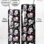 20693 horror movie characters halloween tumbler 2