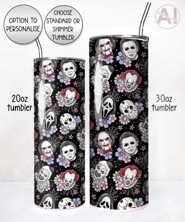 20693 horror movie characters halloween tumbler 2