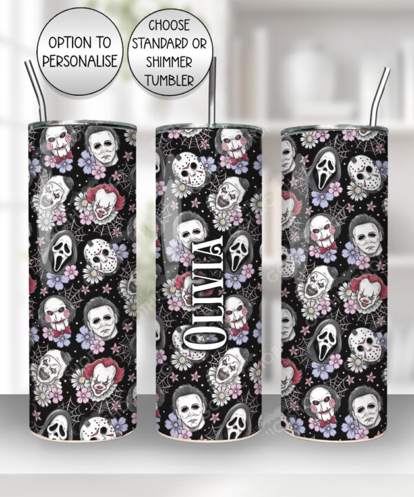20693 horror movie characters halloween tumbler 3