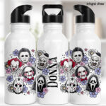 20694 horror movie characters halloween water bottle 1