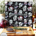 20696 horror movie characters halloween chopping board 1