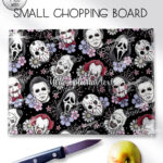 20696 horror movie characters halloween chopping board 3
