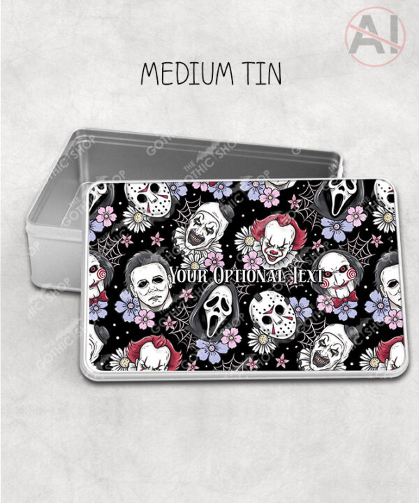 20697 horror movie characters halloween tin 2
