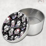 20697 horror movie characters halloween tin 4