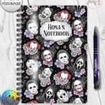20698 horror movie characters halloween notebook 2