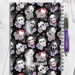 20698 horror movie characters halloween notebook 3