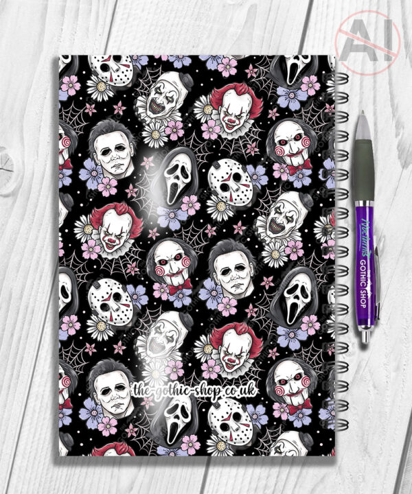 20698 horror movie characters halloween notebook 3