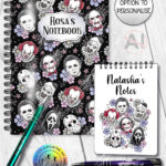 20698 horror movie characters halloween notebook 4