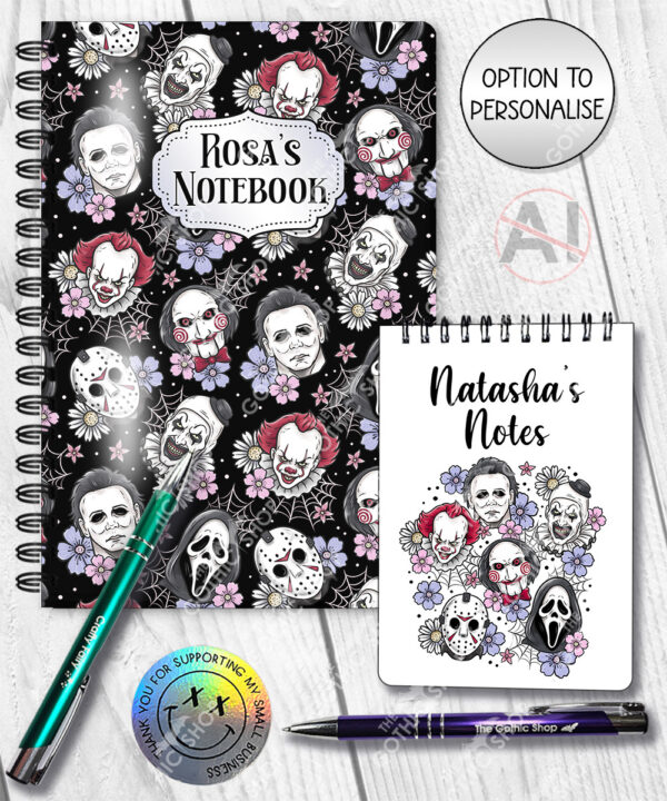 20698 horror movie characters halloween notebook 4
