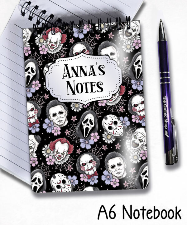 20698 horror movie characters halloween notebook 5