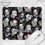 20699 horror movie characters halloween mousemat 1