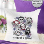 20700 horror movie characters halloween cushion 1