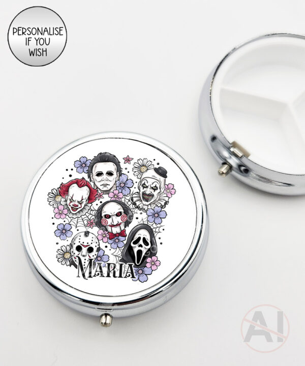 20702 horror movie characters halloween pill box 1