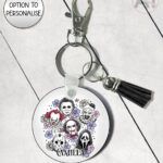 20703 horror movie characters halloween keyring 2