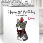 20705 punk gothic cat card 1