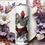 20707 punk gothic cat tumbler 4
