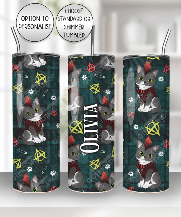 20707 punk gothic cat tumbler 5