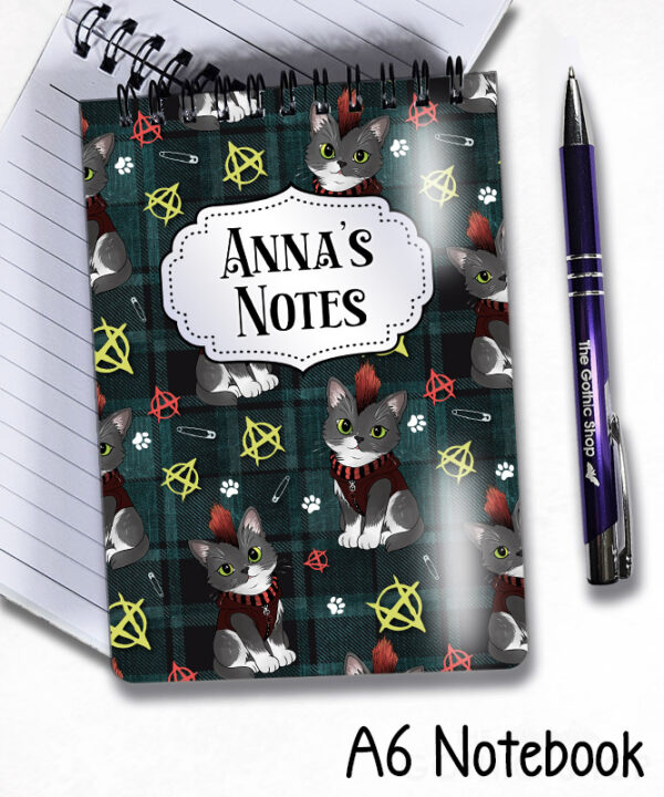 20709 punk gothic cat notebook 5