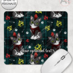20710 punk gothic cat mousemat 1