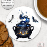 witching hour celestial witch cauldron gothic mug and/or coaster optional to personalise