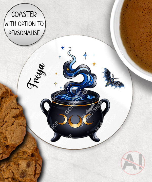 witching hour celestial witch cauldron gothic mug and/or coaster optional to personalise