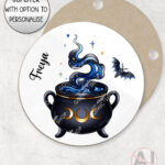 witching hour celestial witch cauldron gothic mug and/or coaster optional to personalise