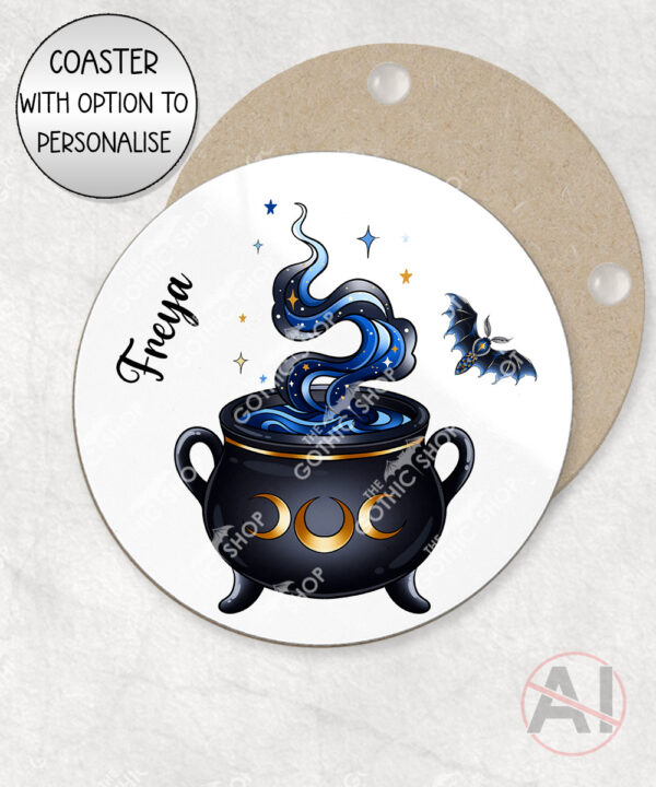 witching hour celestial witch cauldron gothic mug and/or coaster optional to personalise