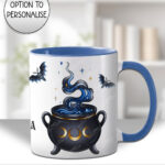 witching hour celestial witch cauldron gothic mug and/or coaster optional to personalise