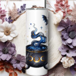 witching hour celestial witch cauldron gothic straight tumbler option to personalise