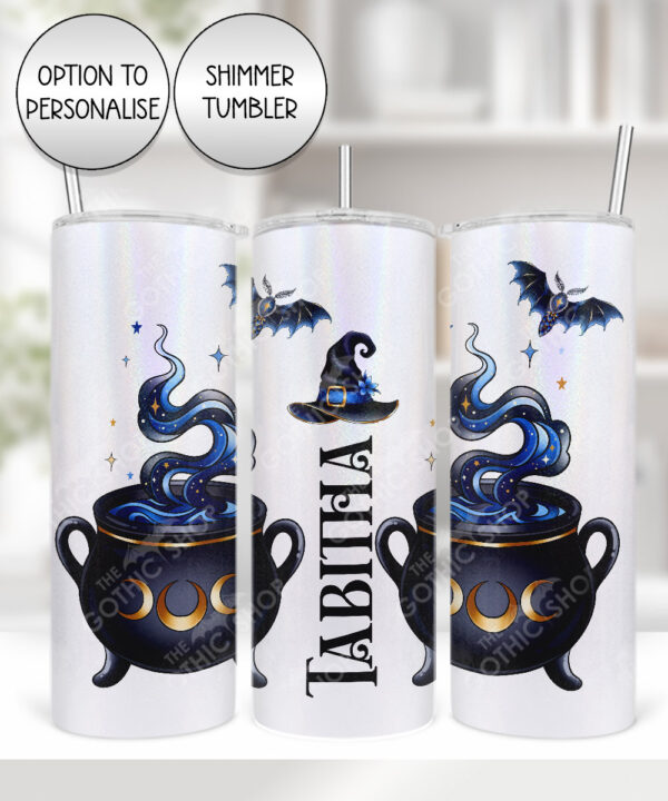 witching hour celestial witch cauldron gothic straight tumbler option to personalise