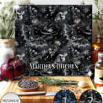 witching hour celestial witch cauldron gothic glass chopping board option to personalise