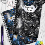 witching hour celestial witch cauldron gothic notebook journal option to personalise
