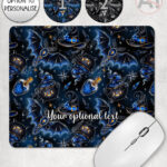 witching hour celestial witch cauldron gothic mouse mat option to personalise