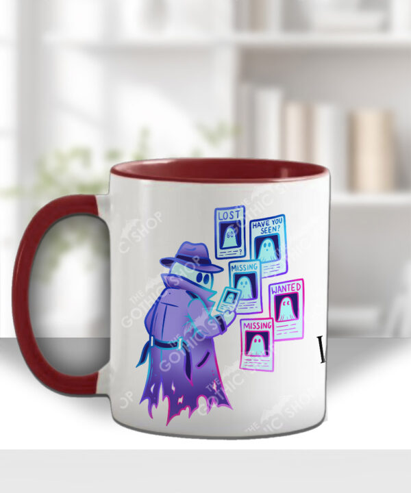 spooky ghost detective mug and/or coaster optional to personalise