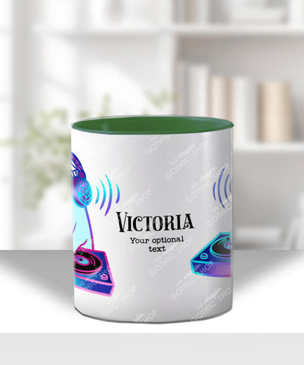 spooky ghost dj mug and/or coaster optional to personalise