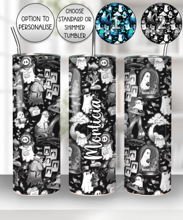 spooky ghost hobbies straight tumbler option to personalise